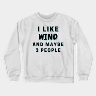 I Like Wind And Maybe 3 People Crewneck Sweatshirt